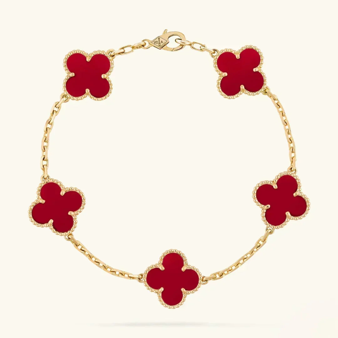 Clover Armband Rot
