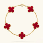 Clover Armband Rot