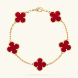 Clover Armband Rot