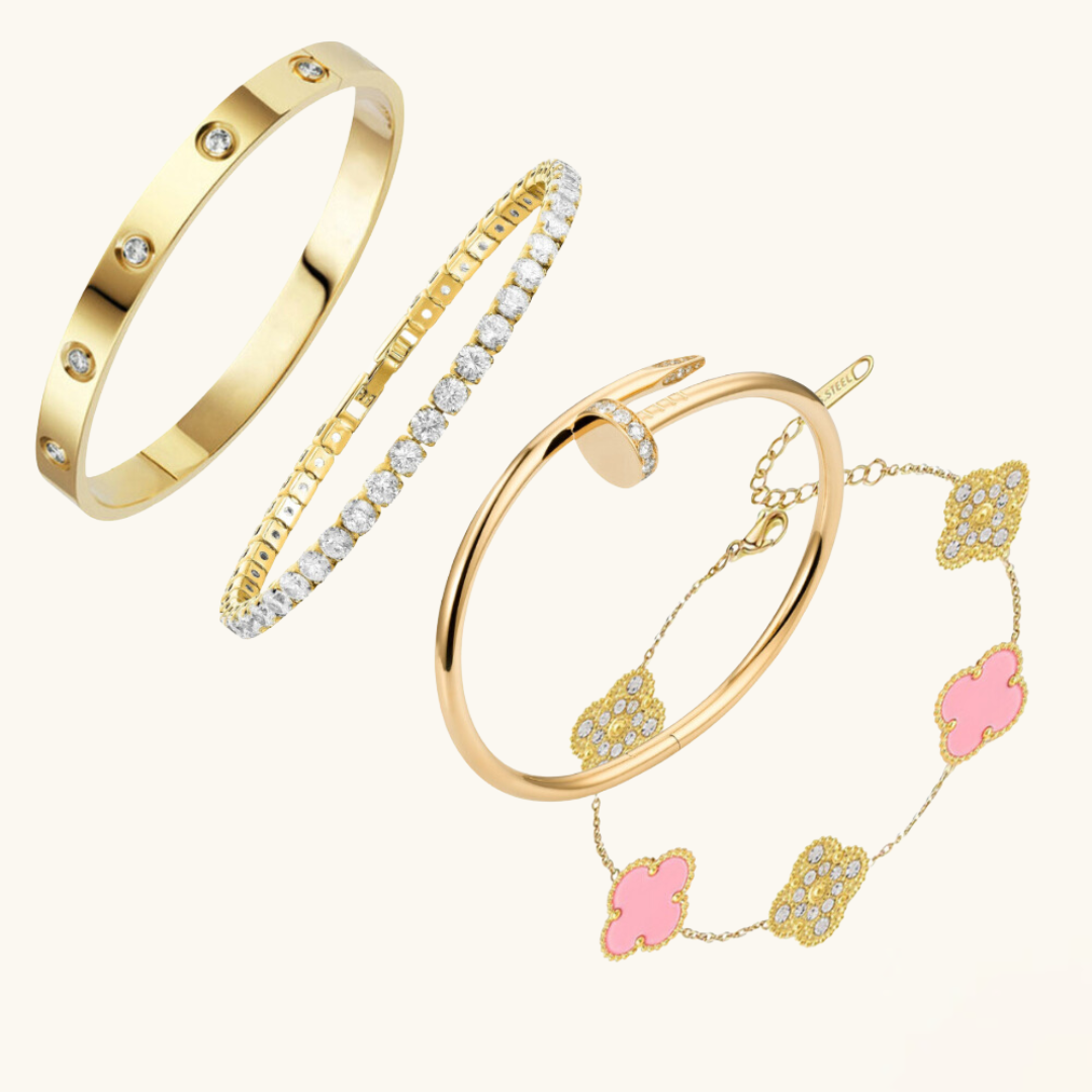 4-teilige Armband-Set - Gold