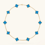 KLEEBLATT | 10 Motive Blau Halskette