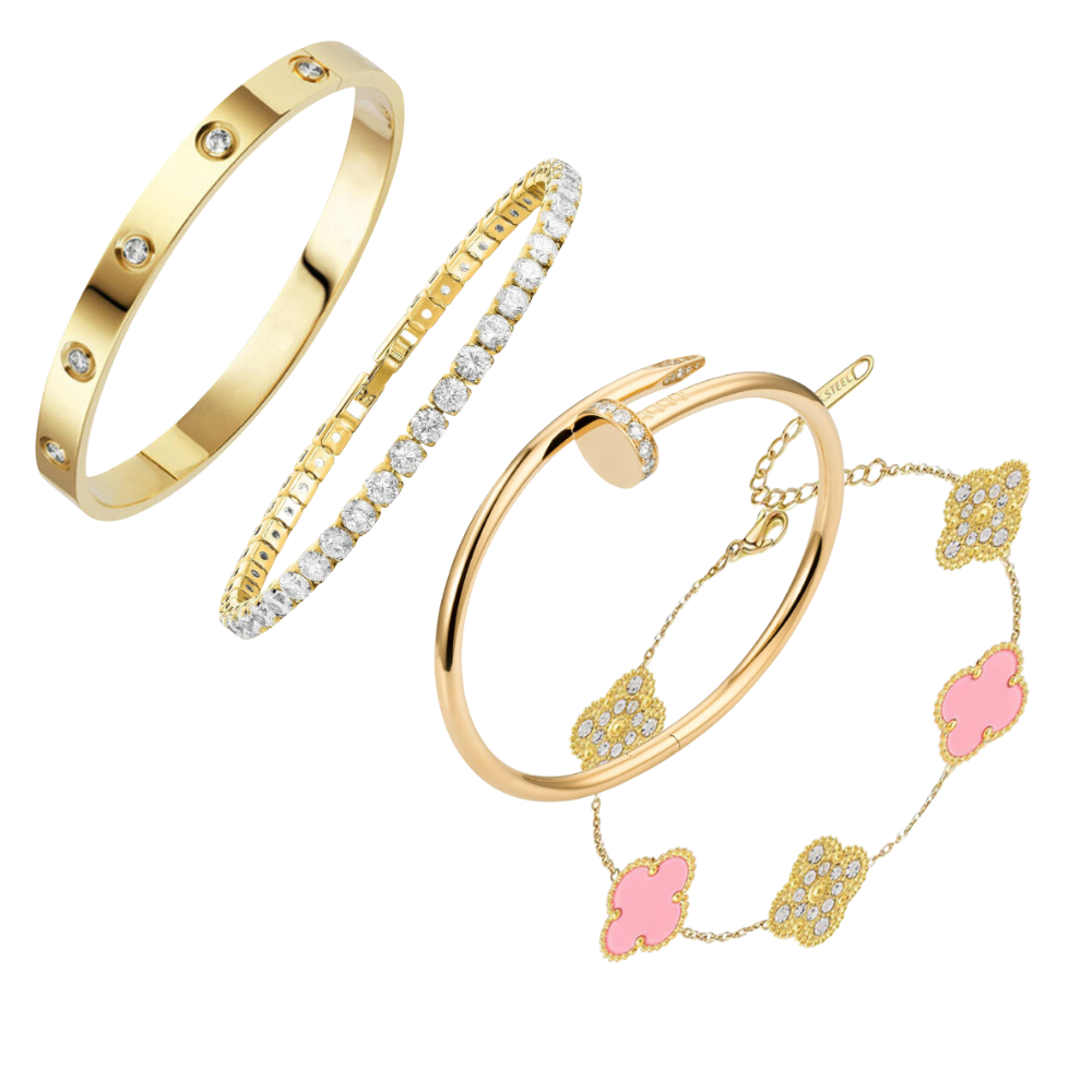 4-teilige Armband-Set - Gold