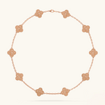 KLEEBLATT | 10 Motive Pink Halskette