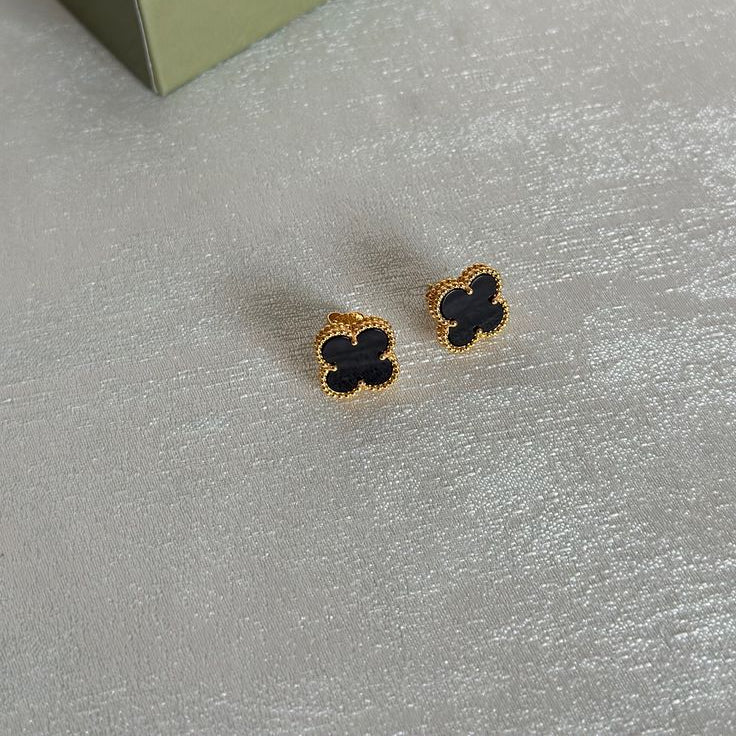 Clover Ohrringe Schwarz