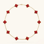 KLEEBLATT | 10 Motive Rote Halskette