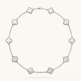 KLEEBLATT | 10 Motive Silber Halskette