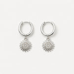 Strahlende Sonnen-Charm-Hoops