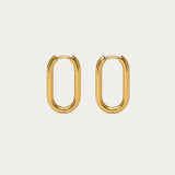 Signatur Oval Hoop Ohrringe