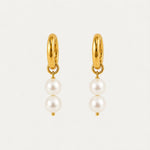 Serene Perlen Huggie Ohrringe