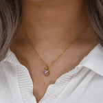 Adora Edelsteinhalskette in Gold