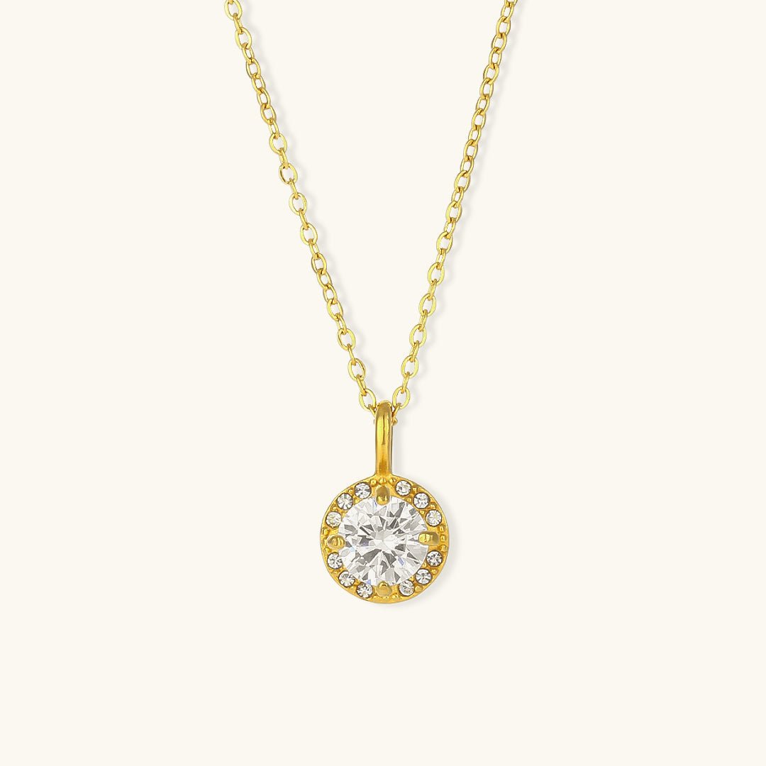 Adora Edelsteinhalskette in Gold