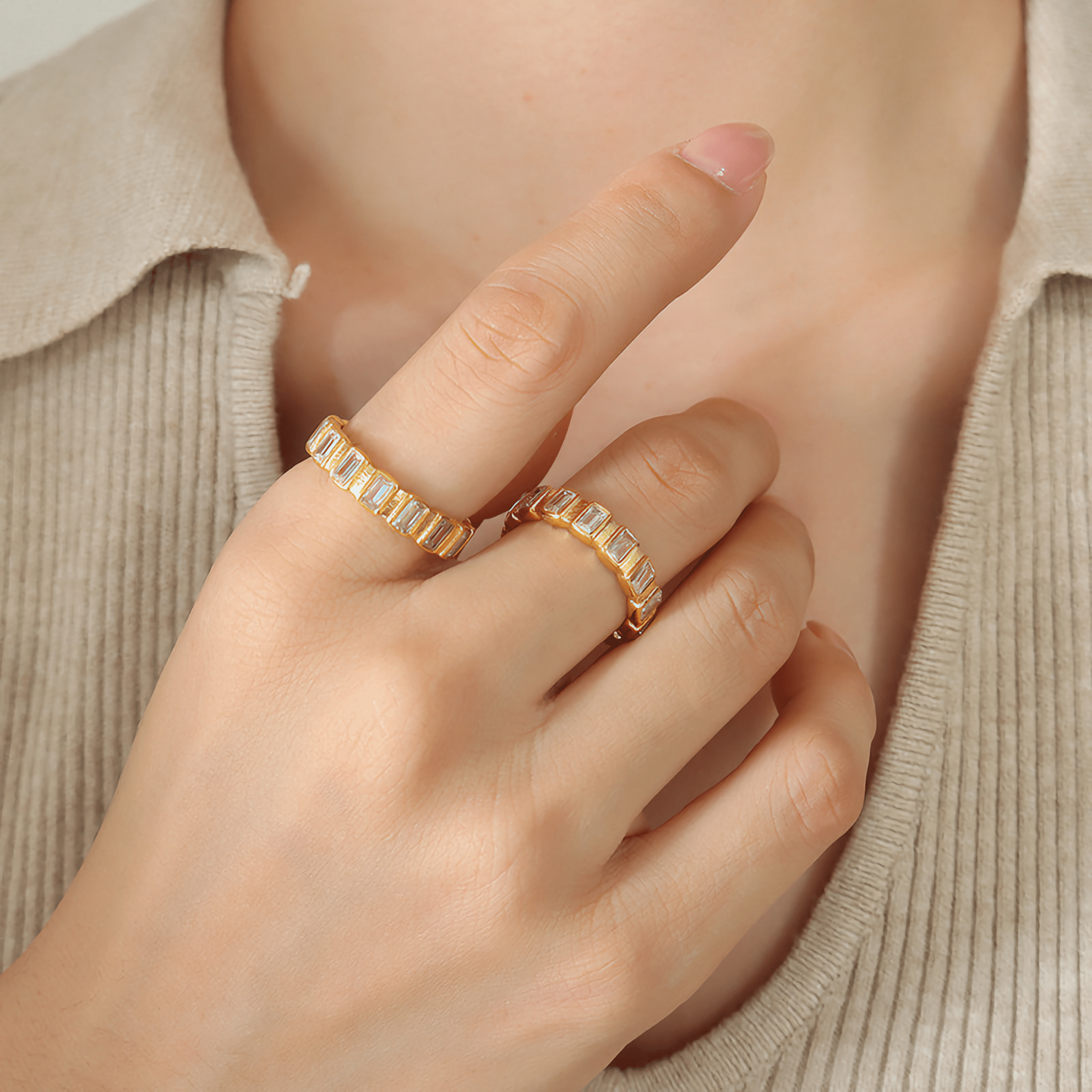 Calla Funkelnder Ring in Gold