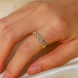 Camille Gemusterter Ring in Gold