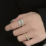 Candice Offener Ring in Gold