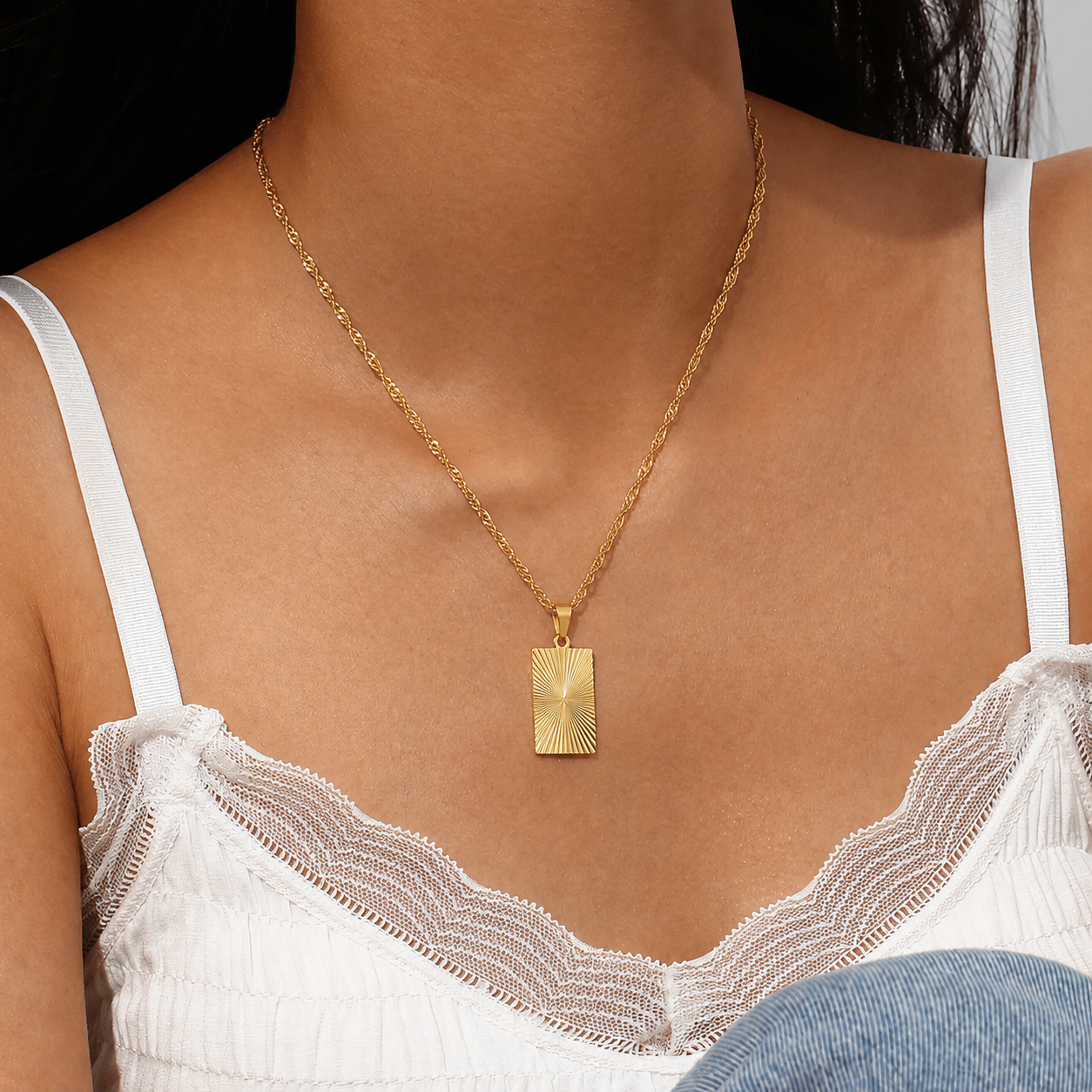 Madison Diamanthalskette in Gold