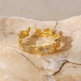 Colleen Schmetterlingsring in Gold