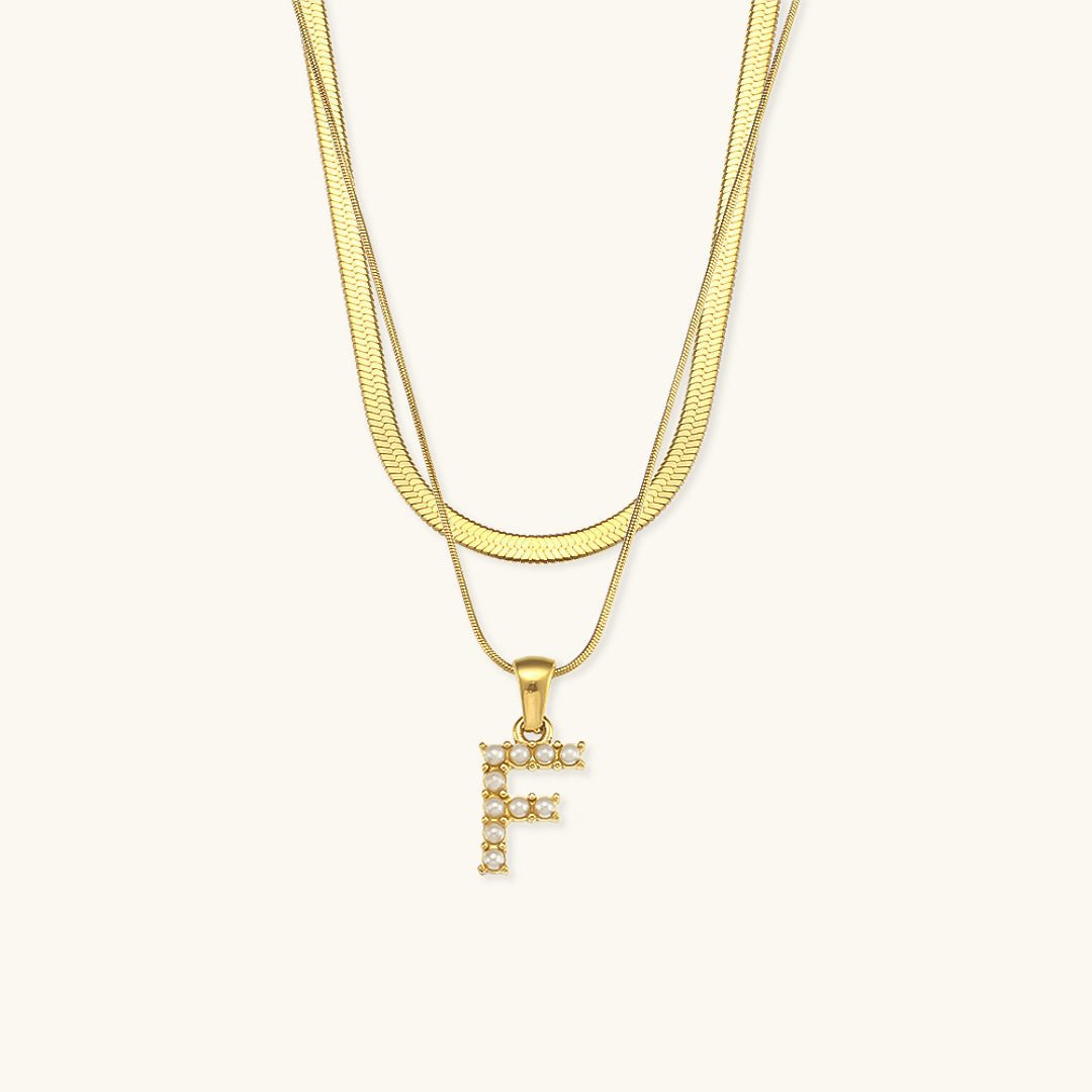 Fiona Initialenhalskette in Gold