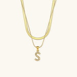 Fiona Initialenhalskette in Gold