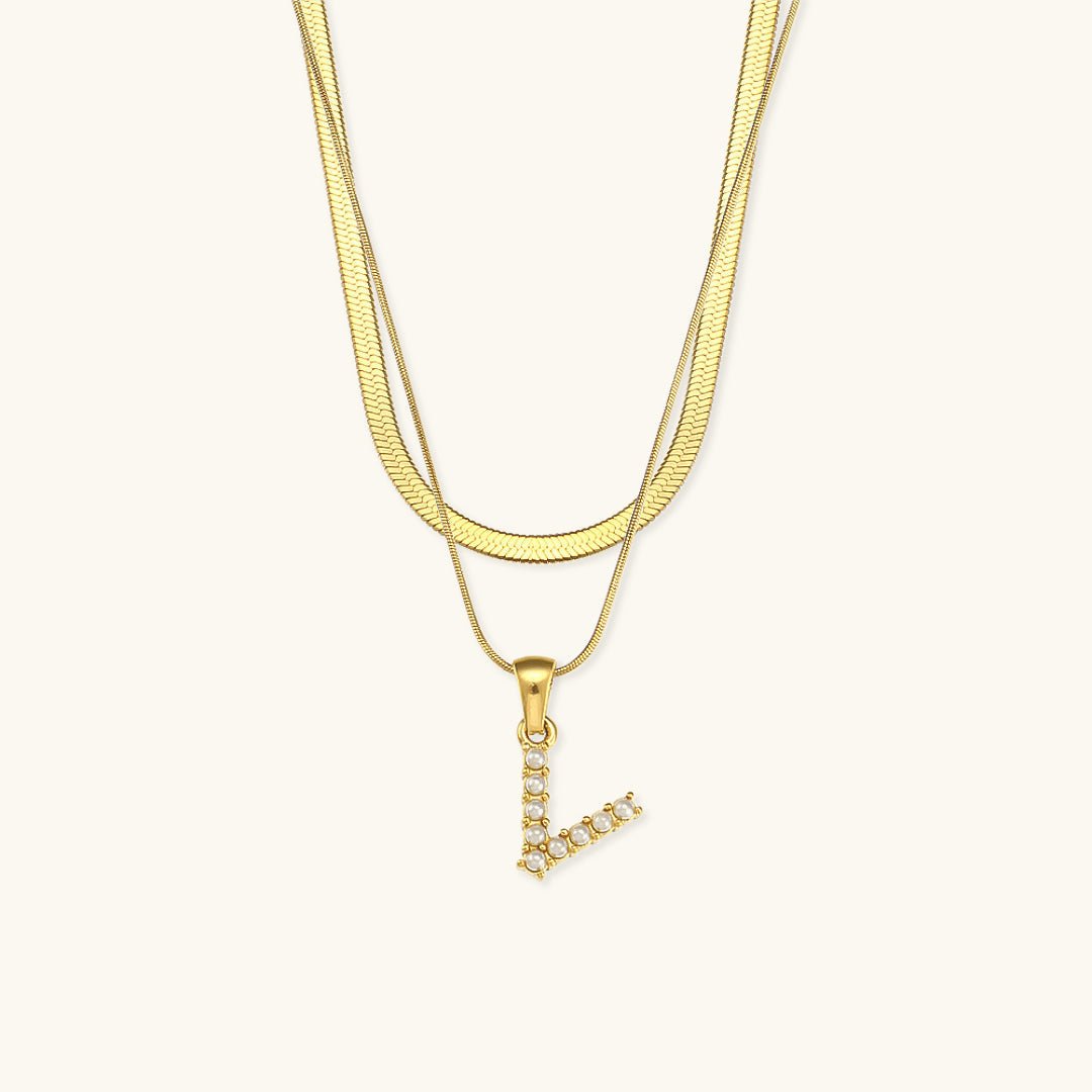 Fiona Initialenhalskette in Gold