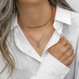 Fiona Initialenhalskette in Gold