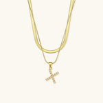 Fiona Initialenhalskette in Gold