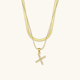 Fiona Initialenhalskette in Gold