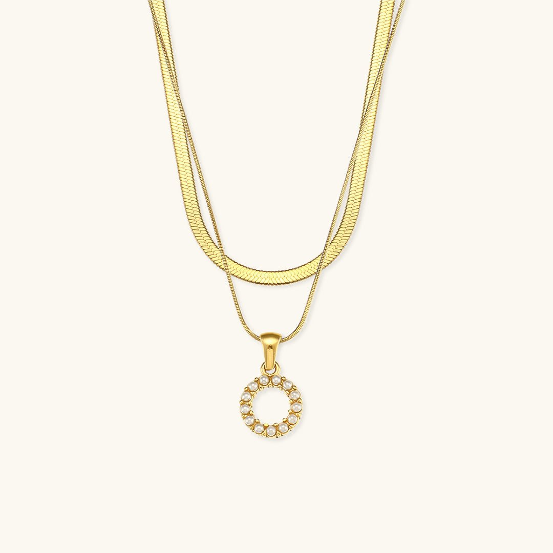 Fiona Initialenhalskette in Gold