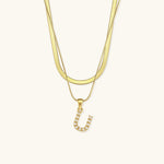 Fiona Initialenhalskette in Gold