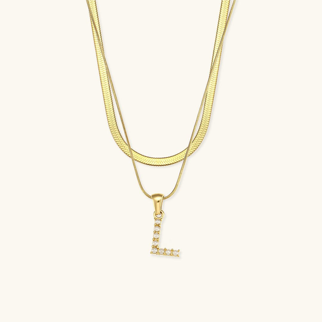 Fiona Initialenhalskette in Gold
