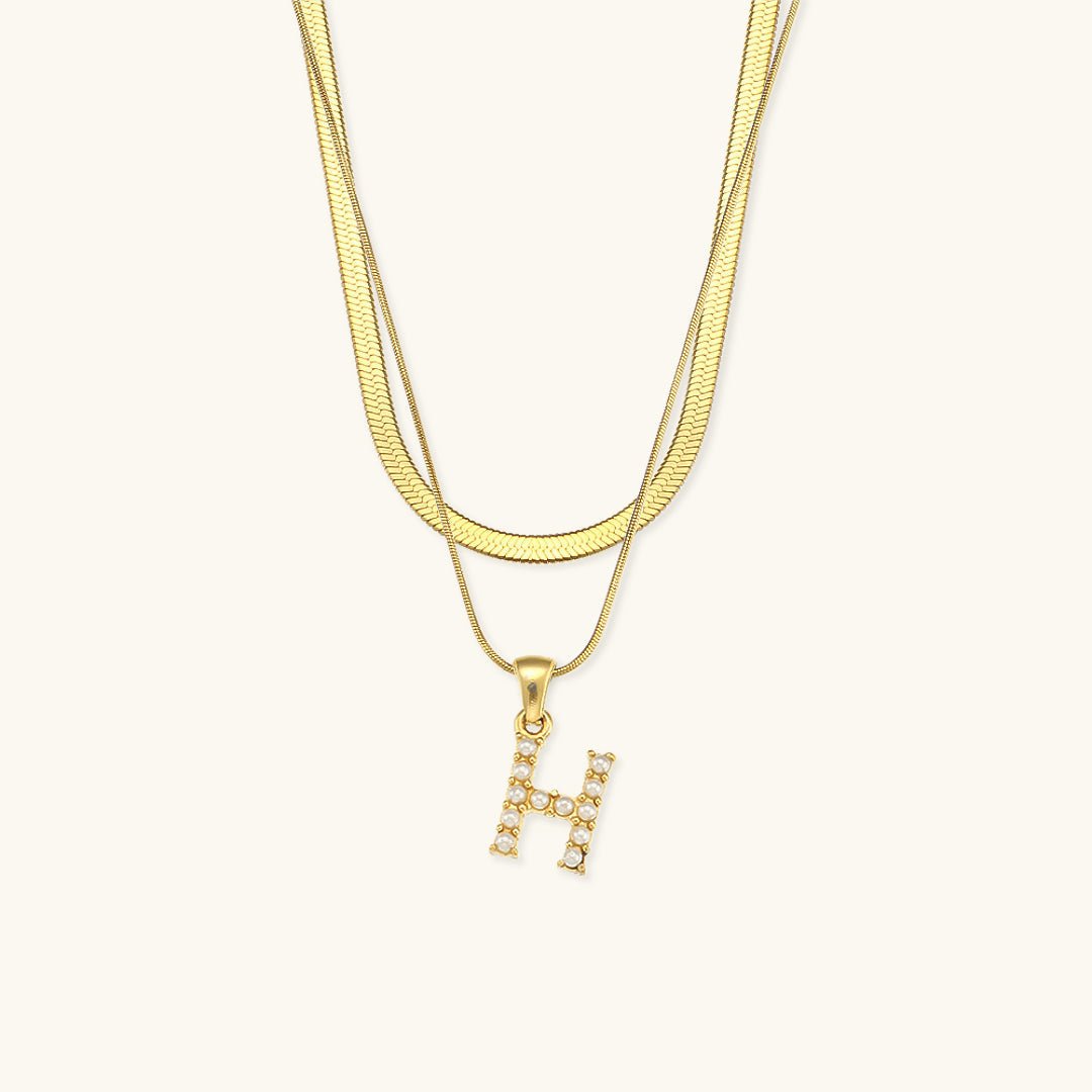 Fiona Initialenhalskette in Gold