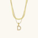 Fiona Initialenhalskette in Gold