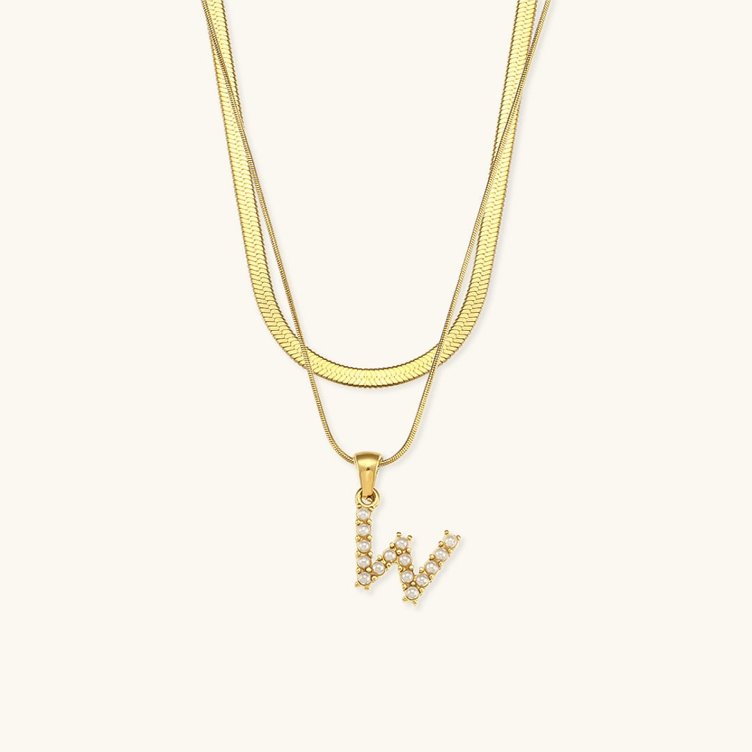 Fiona Initialenhalskette in Gold