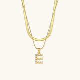 Fiona Initialenhalskette in Gold