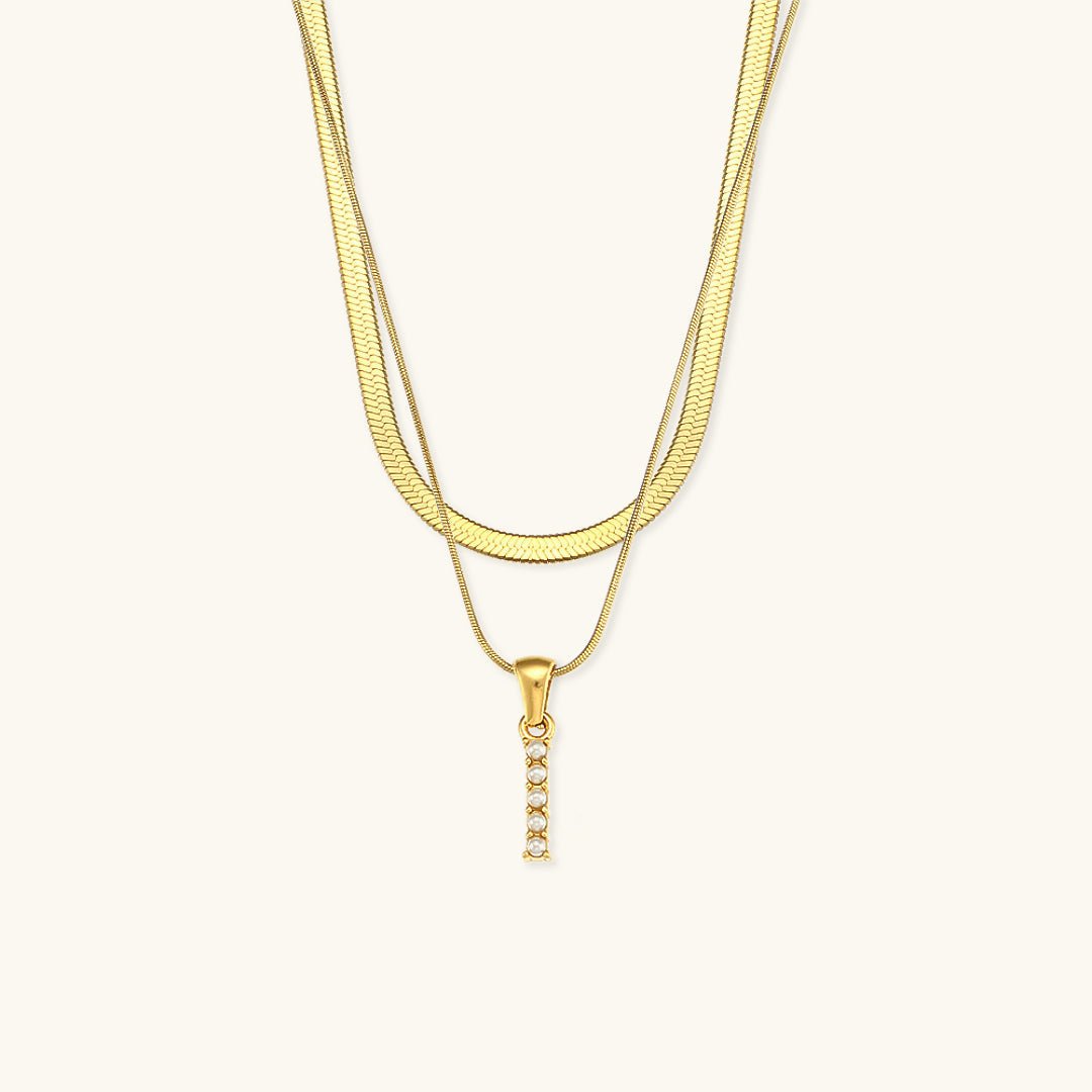 Fiona Initialenhalskette in Gold