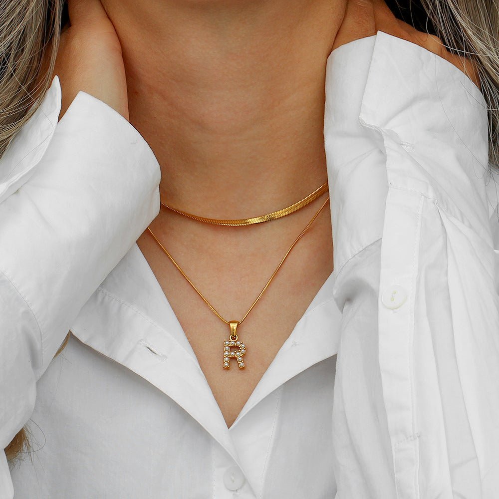 Fiona Initialenhalskette in Gold