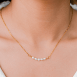 Fleur Perlenhalskette in Gold