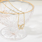 Flutterby Schmetterlingshalskette in Gold