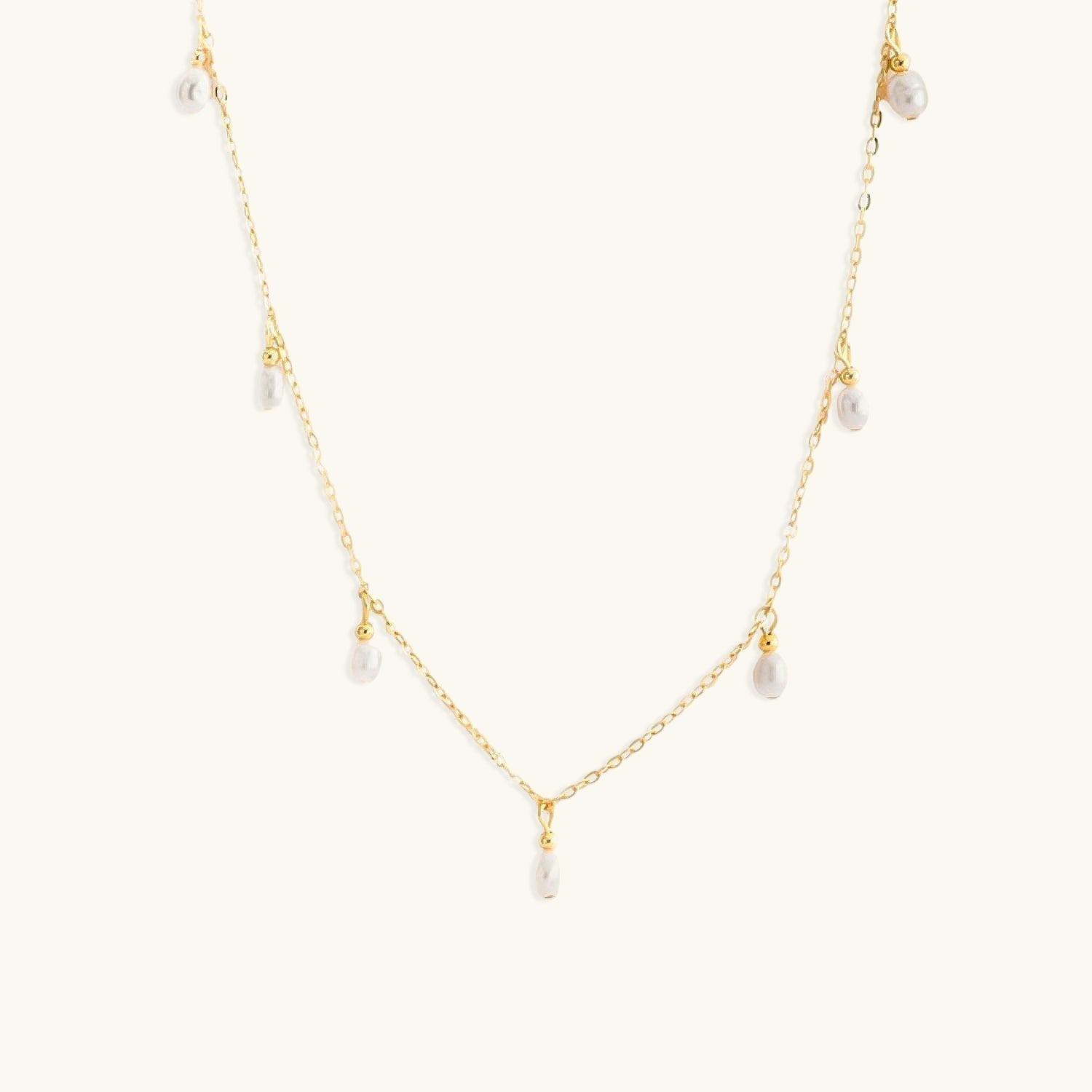 Freeda Perlenhalskette in Gold