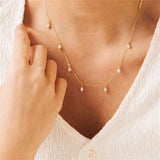 Freeda Perlenhalskette in Gold