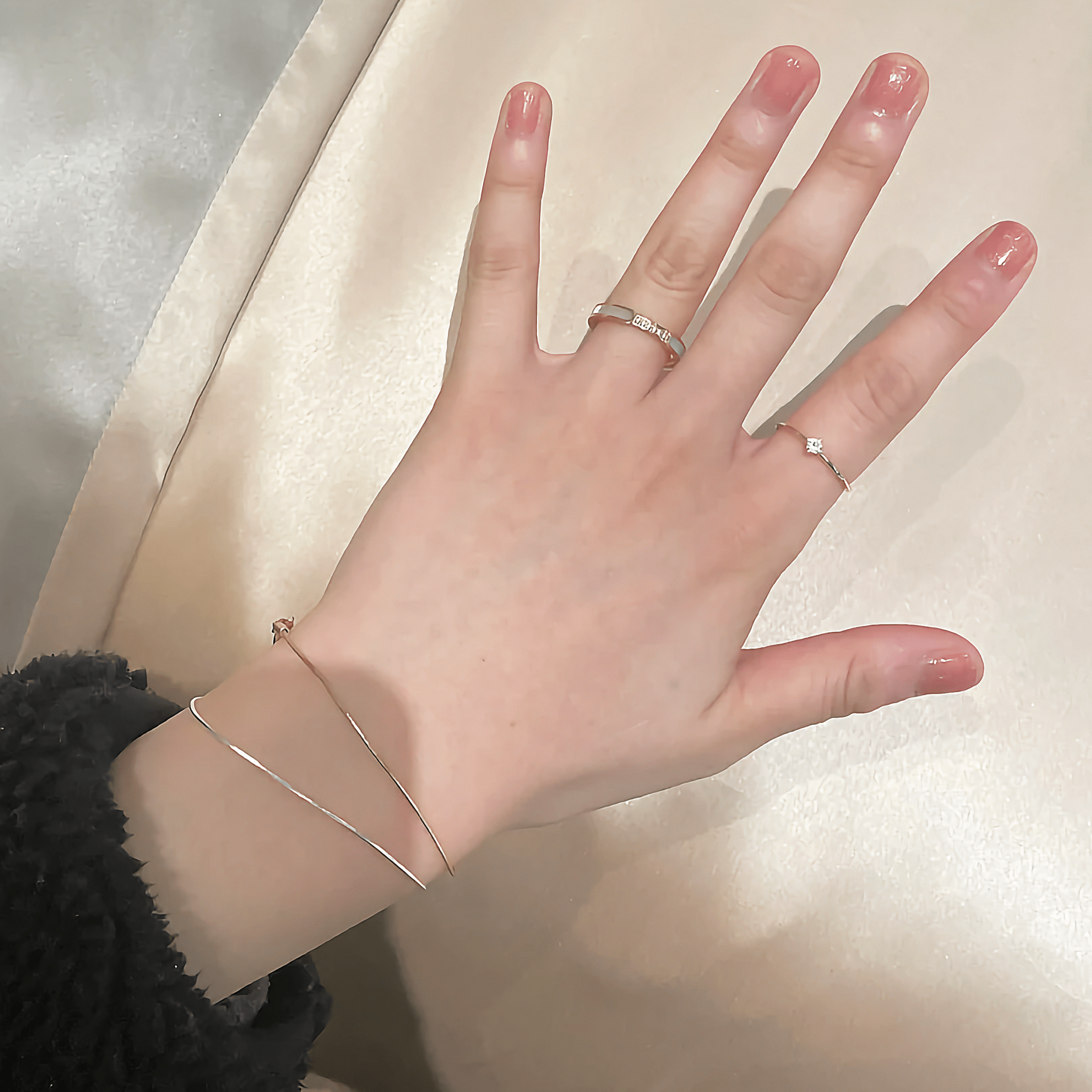Gabrielle Schmaler Ring in Gold