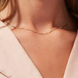 Geordyn Kantige Halskette in Gold