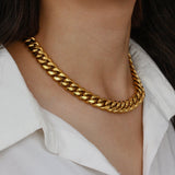 Gianna Grobe Gliederhalskette in Gold