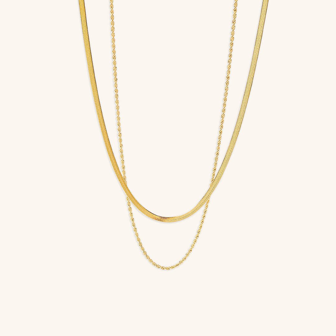 Hailey Layering-Halskette in Gold