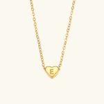 Herz-Initialenhalskette in Gold