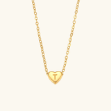 Herz-Initialenhalskette in Gold