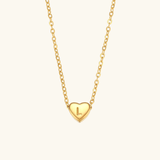 Herz-Initialenhalskette in Gold
