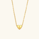 Herz-Initialenhalskette in Gold