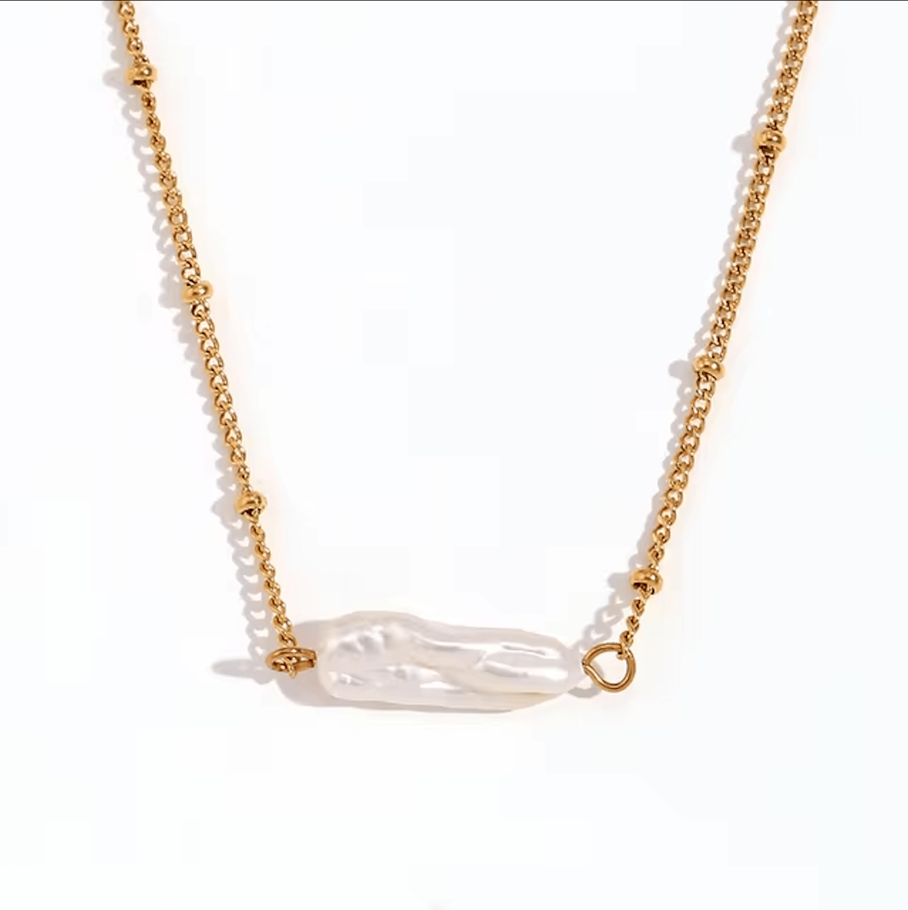 Helios Perlenhalskette in Gold