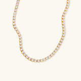Isolde Tennishalskette in Gold