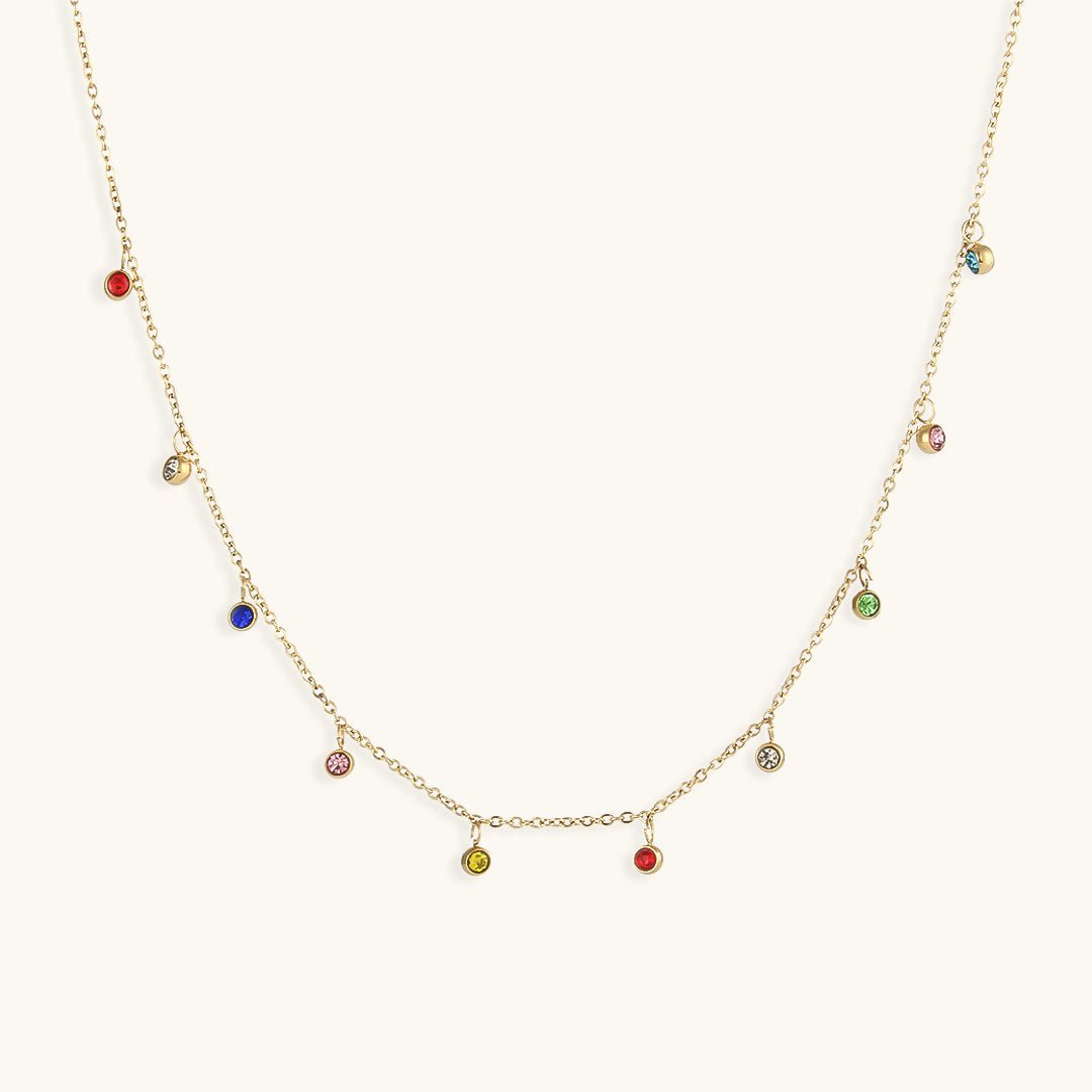 Juliet Edelsteinhalskette in Gold